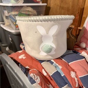 White Bunny Kids Storage Basket